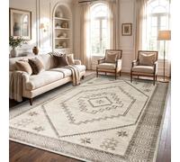 Hafaa Washable Rugs Living Room Large 240x320 CM - Soft Short Pile Extra Large Area Rugs for Bedroom, Dining Room, Lounge - Modern Vintage Design Boho Rug Cashmere Faux Floor Carpet, Radiant