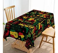 Hafangry Black History Month Tablecloth African American Decoration Kitchen Dining Room Home Table Cloth Decor-60×84inch