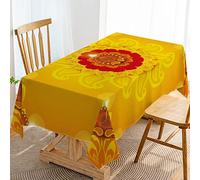 Hafangry Diwali Tablecloth Indian Diwali Decorations for Home Festival of Lights Deepavali Party Supply Kitchen Dining Room Decor (60" x 84")