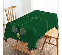Hafangry Tennis Court Tablecloth Tennis Themed Birthday Party Decoration Indoor Outdoor Table Cover Home Dining Room Kitchen Table Decor-60×84inch