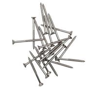 HAFD A2 Stainless Steel Countersunk Wood Screws 4x50mm, Torx TX Drive Fixing Screws for Wood, Timber, Furniture and Joinery, Corrosion Resistant Stainless Steel Screws, Silver, Pack of 100
