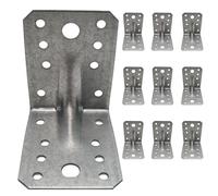 HAFD Corner Braces Brackets Heavy Duty Wooden Angle Metal Steel Sheet Galvanised, 70x70x55mm, 1.5mm Thick, Pack of 10, Rust Resistant, 265kg Load Capacity, Easy Install for DIY Projects