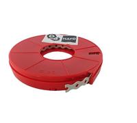 HAFD White Perforated Fixing Band 12mm x 10m - Flexible Metal Strapping in Dispenser for Pipework, Cable Support & General Fixings, Coloured Plumbers Tape