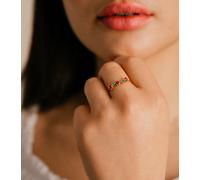 Hafeez Jewellery Warda 18k Yellow Gold Topaz and Emerald Ring - N