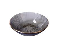 HAFEISI Living Room Decorative Tray,Glass Crystal Fruit Plate, Clear Serving Plate, Gold Inlay Dinner Plate Multipurpose Tray Snack Candy Decorative Plate for Home Wedding Party,2PCS(Bowl-Grey)