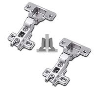 HAFELE 110 Degree Kitchen Cabinet Cupboard Door Hinge Half Overlay with Slide on Arms Automatic Closing Spring Without Soft Close Cushioning, Pack of 2