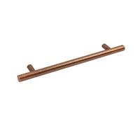 Hafele Contemporary Copper T-Bar Pull Handle - Steel, Lacquered Satin, 128mm Or 160mm Hole Centres