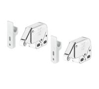 Hafele Mini Latch Automatic Spring Catch Nickel Plated (2 Pack)