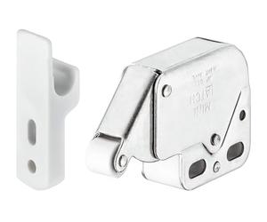 Hafele Side Mounted - Mini Touch Latch - For Press To Open Cupboard Doors - Zinc Plated