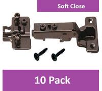 Hafele Soft Close Kitchen Cabinet Door Hinges, Black Nickel Finish (10 Pack) Full Overlay 110Degree Cupboard Hinge