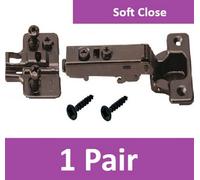 Hafele Soft Close Kitchen Cabinet Door Hinges, Black Nickel Finish (Pair)Full Overlay 110Degree Cupboard Hinge