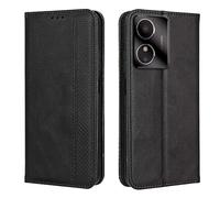HAFFAN Leather Wallet Phone Case for HMD Arc/HMD Key/HMD Aura2 (6.52" inches), Flip Phone Case with Card Slots, Magnetic Closure, Protective Cover - Black.