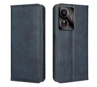 HAFFAN Leather Wallet Phone Case for HMD Arc/HMD Key/HMD Aura2 (6.52" inches), Flip Phone Case with Card Slots, Magnetic Closure, Protective Cover - Blue.