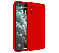 HAFFAN TPU Silicone Case Compatible with iPhone X/iPhone Xs (5.8" inches), Cover Holster Sleeve - China Red