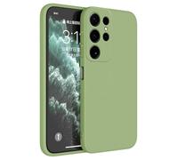 HAFFAN TPU Silicone Case Compatible with Samsung Galaxy S24 Ultra (6.8" inches), Cover Holster Sleeve - Matcha Green
