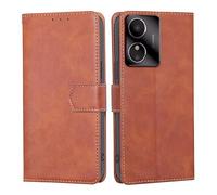 HAFFAN Wallet Phone Case for HMD Arc/HMD Key/HMD Aura2 (6.52" inches), PU Leather Flip Case, RFID Blocking, Magnetic Protective Cover - Brown