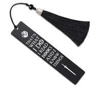 Hafhue That What I Do I Read Book And I Know Things Metal Bookmark with Tassels, Funny Lion Head Bookmark Gifts for Reader Librarian Book Lover Bookish Writer, Inspirational Gifts for Coworker Friends