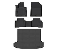 HAFIDI All Weather Floor Mats & Cargo Liner for Hyundai Tucson Hybrid 2022-2024 2025(Trunk Mat with Subwoofer Model) Custom Fit Full Set Accessories - Black