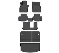 HAFIDI® Floor Mats & Backrest Mats & Cargo Mats for Mazda CX-90/CX-90 PHEV 2026 2025 2024 8 Seats with 2nd Row with Bench Seat, All Weather TPE Custom Fit Floor Liners for CX-90/CX-90 PHEV Car Mats