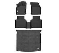 HAFIDI® Floor Mats & Cargo Liner Custom Set for Volkswagen Tiguan 2018-2023 2024 All Weather Protection TPE Full Set Automotive Floor Liners VW Tiguan Accessories - Black