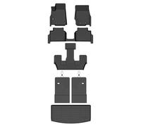 HAFIDI Floor Mats & Cargo Liner for Jeep Grand Cherokee L 2021-2025 (6-Passenger No Center Console) with Backrest Mat, All Weather TPE Heavy Duty Automotive Floor Liners Full Set Accessories Black