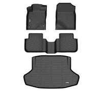 HAFIDI® Floor Mats & Cargo Liner Set Fit for 2022-2024 Honda Civic & Coupe & Sedan & Type R (2nd Row with USB Port-Not for Hatchback) All Weather TPE Car Full Set Floor mat Custom Accessories - Black