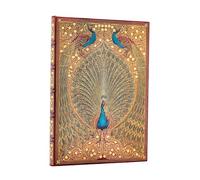 Hafiz’s Peacocks (Sangorski & Sutcliffe) Midi Lined Hardcover Journal (Elastic Band Closure)