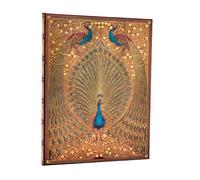 Hafiz’s Peacocks (Sangorski & Sutcliffe) Ultra Lined Hardcover Journal (Elastic Band Closure)