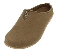 HAFLINGER Blizzard Visby felt slipper rubber sole olive (earth 66), size 38