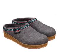 HAFLINGER FRANZL ANTHRACITE GREY WOOL SLIPPERS MEN/WOMEN CLOGS
