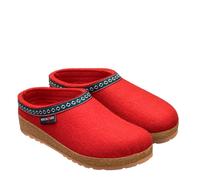 HAFLINGER FRANZL RUBIN RED WOOL FELT SLIPPERS CLOGS
