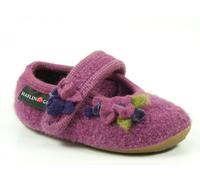 HAFLINGER Girl's Everest Josephine Boiled Wool Slippers 483032, größen Kinder:24;Farbe:Violet Violett