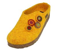Haflinger Grizzly Kanon Felt Slippers, Felt Clog, Cork, Maize, 12 UK
