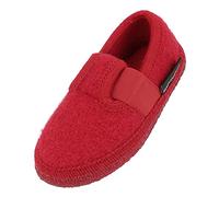 Haflinger Hi-Top Slippers, Joschi Unisex Kids’, Red, 33 UK