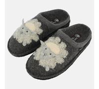 HAFLINGER LAMBY ANTHRACITE GREY SLIPPERS WOOL FELT SLIPPERS MEN/WOMEN LAMB
