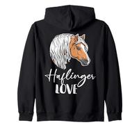 Haflinger Love Horse Mane Riding Farm Pony Gallop Zip Hoodie