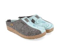 HAFLINGER Magic Felt Clogs Mules Shoes Unisex, Aquamarine 610, 10 Women/8 Men