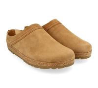 HAFLINGER Malmö Elegant leather clog with rubber sole and cork latex footbed (Beige 2740), size 42