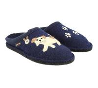 HAFLINGER Unisex-Adult Fido Slipper, Blue, 9 UK