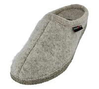 Haflinger Unisex Adults Walktoffel Alaska Open Back Slippers, Grey (Steingraumeliert 84), 3.5 UK