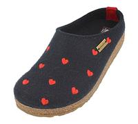 Haflinger Women’'s Couriccini Grizzly Open Back Slippers, Blue (Mittelblau 70), 6 UK (39 EU)