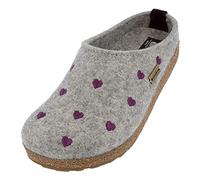Haflinger Women’'s Couriccini Grizzly Open Back Slippers, Grey (Anthrazit 04), 8 UK (42 EU)
