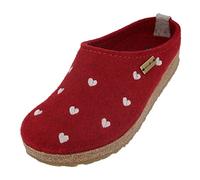HAFLINGER Women's Grizzly Cuoricini Slippers, Rubin, 7.5 UK