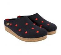 Haflinger - Women's Grizzly Cuoricini - Slippers size 6-6,5, black