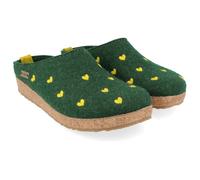 Haflinger - Women's Grizzly Cuoricini - Slippers size 6-6,5, green