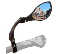 Hafny New Handlebar Bike Mirror, HD Blast-Resistant, Safe Crystal Clear Glass Mirror, Adjustable Rotatable Bike Mirror, Rearview Mirror, Bicycle Mirror, HF-M902RB-FR01(Anti-glare Blue Right)