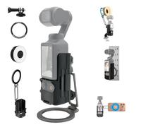 HAFOKO Magnetic Vlog Light Phone Mount Compatible for DJI Osmo Pocket 4 3 | Magnetic Phone Clip Work as Monitor or Teleprompter，Exclusive Fill Light with Touch Control and Built in 400ma Battery