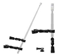 HAFOKO Motorcycle Double Clamp Mount Kit Compatible for Insta360 X5-X Motorcycle Bike Handlebar Mount Accessories Compatible with GoPro 12-3 UTV ATV Vlog(No Stick) compatible for DJI OSMO Nano 360