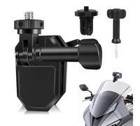 HAFOKO Motorcycle Windscreen Camera Clip Mount Compatible for Insta360 X5-X | Aluminum Alloy,Built in Rubber Padding Stops Windscreen Abrasion, forms Tight Non Slip Clamp for Mounting During Motor Riding