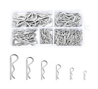 HAFRILY 100Pcs Cotter Pins R Clips Split Pin Assortment Kit